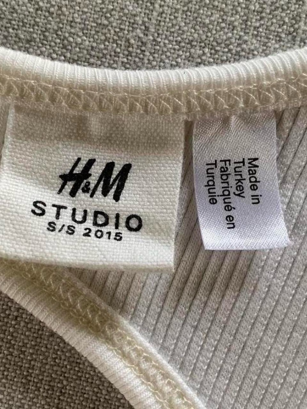 H&M off white Ribbed Racerback Tank - Picture 6 of 7